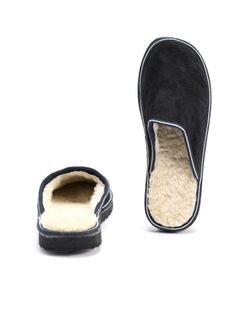 SÄLEN Fårskinn Slippers, Svart