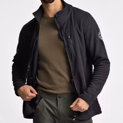 Fleece Jacka Herr Svart – Mountain Trekking
