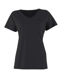 Tränings T-shirt V-neck Dam, Black
