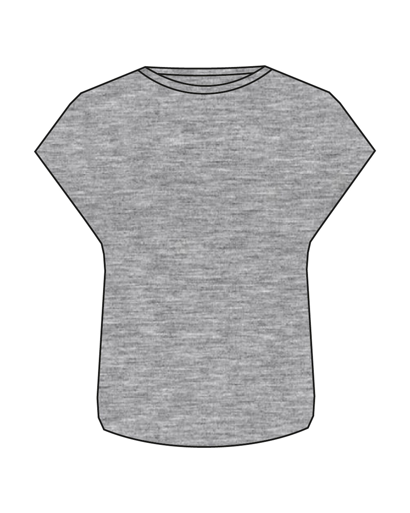 Träningstopp Dam Loose Fit, Mel.Grey