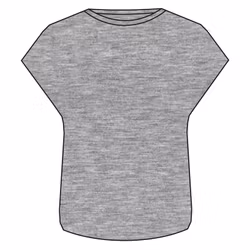 Träningstopp Dam Loose Fit, Mel.Grey