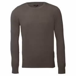 Tröja Tunnstickad Cotton Herr, Brun