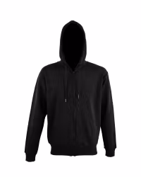 Hoodie med zip Herr Black