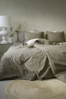 Påslakanset Waveless Percale - Grön