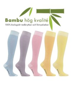 Ribb Stödstrumpor Breda Vader, 15-21 mmHg Pastells 5-Pack