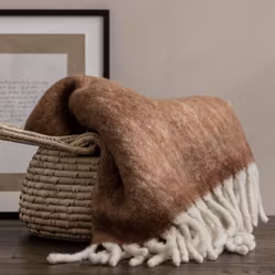 Ullpläd 130 x 170cm - Mid Brun