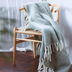 Ullpläd 130 x 170cm - Ljus Grön