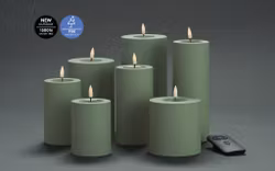 Utomhus LED-Ljuspaket - Grön inklusive Fjärrkontroll Set av 7