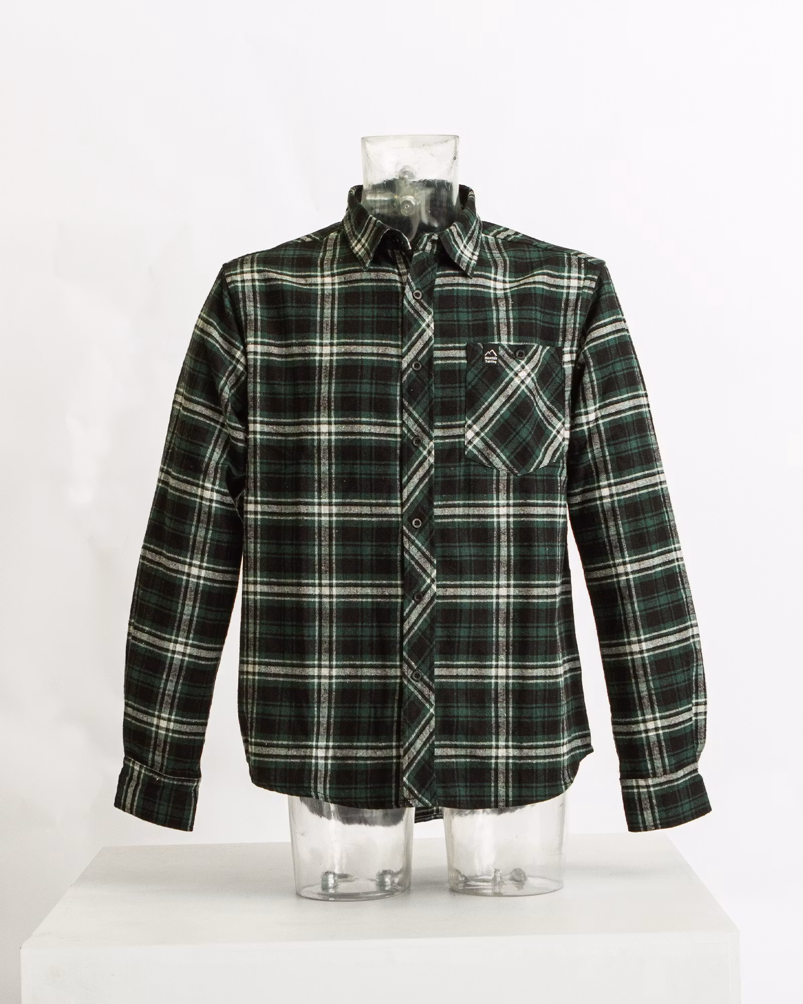 Slitstark Flanell Herrskjorta - Grön (M–3XL)