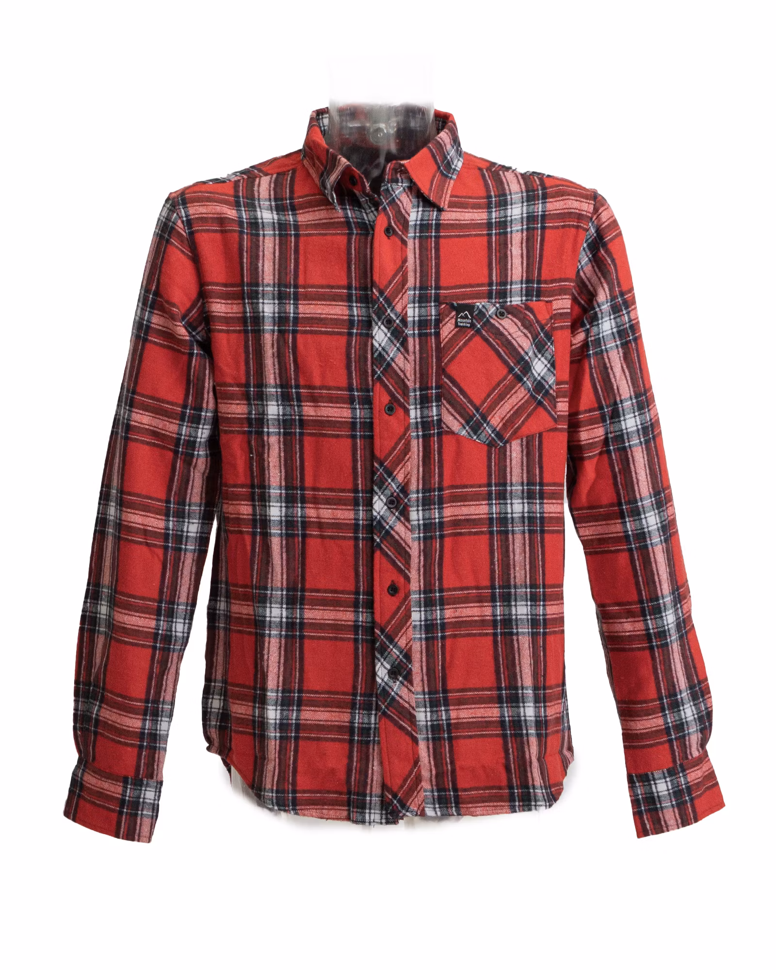 Slitstark Flanell Herrskjorta - Röd (M–3XL)