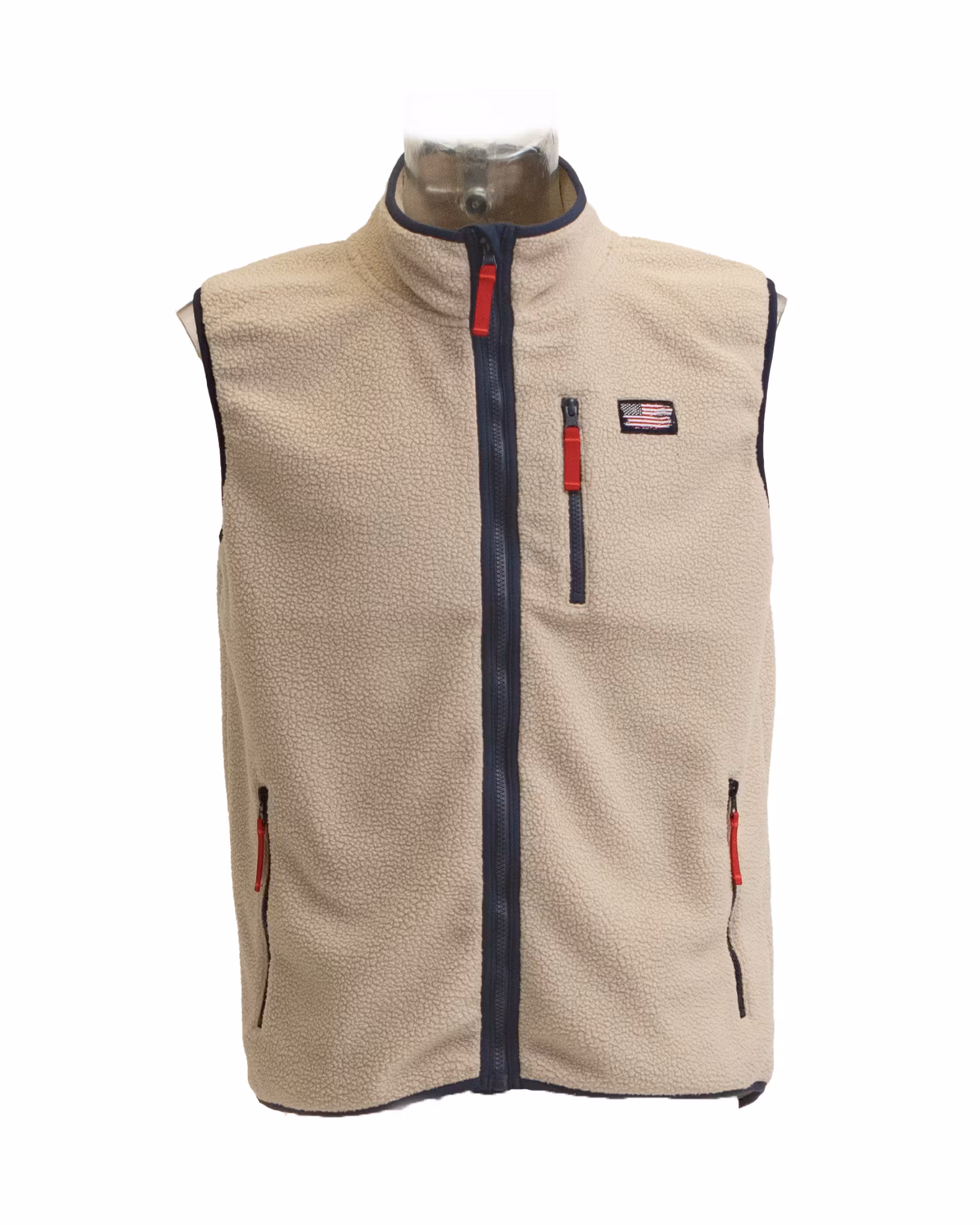 Pilefleecväst Herr – Beige – Mountain Trekking