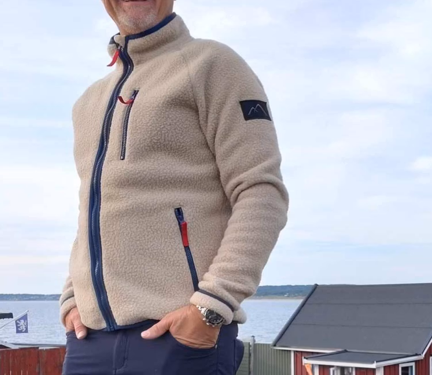 Pilefleece Jacka Herr, Beige – Mountain Trekking