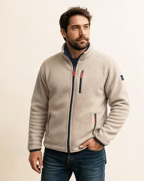 Pilefleece Jacka Herr, Beige – Mountain Trekking