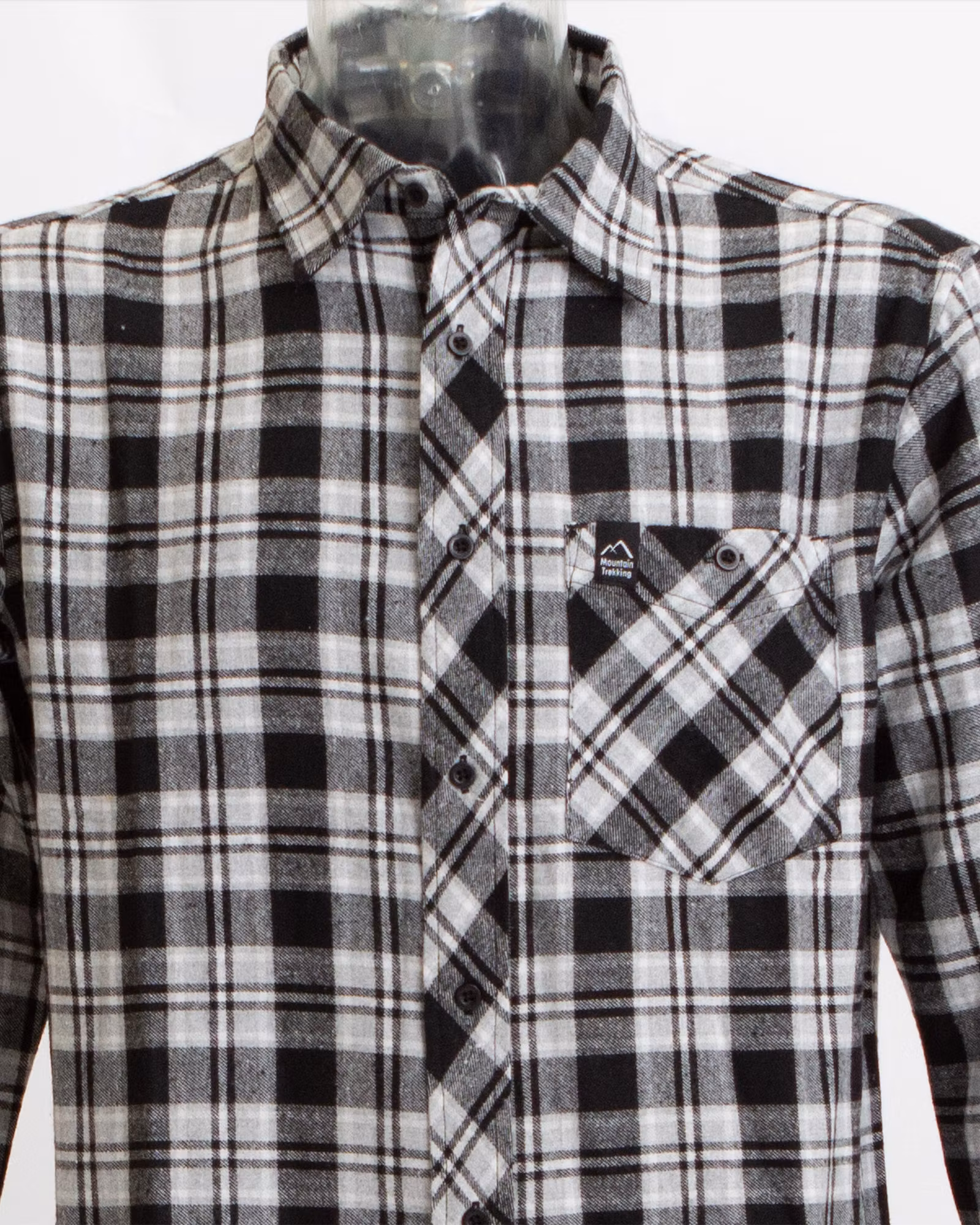 Slitstark Flanell Herrskjorta - Svart (M–3XL)