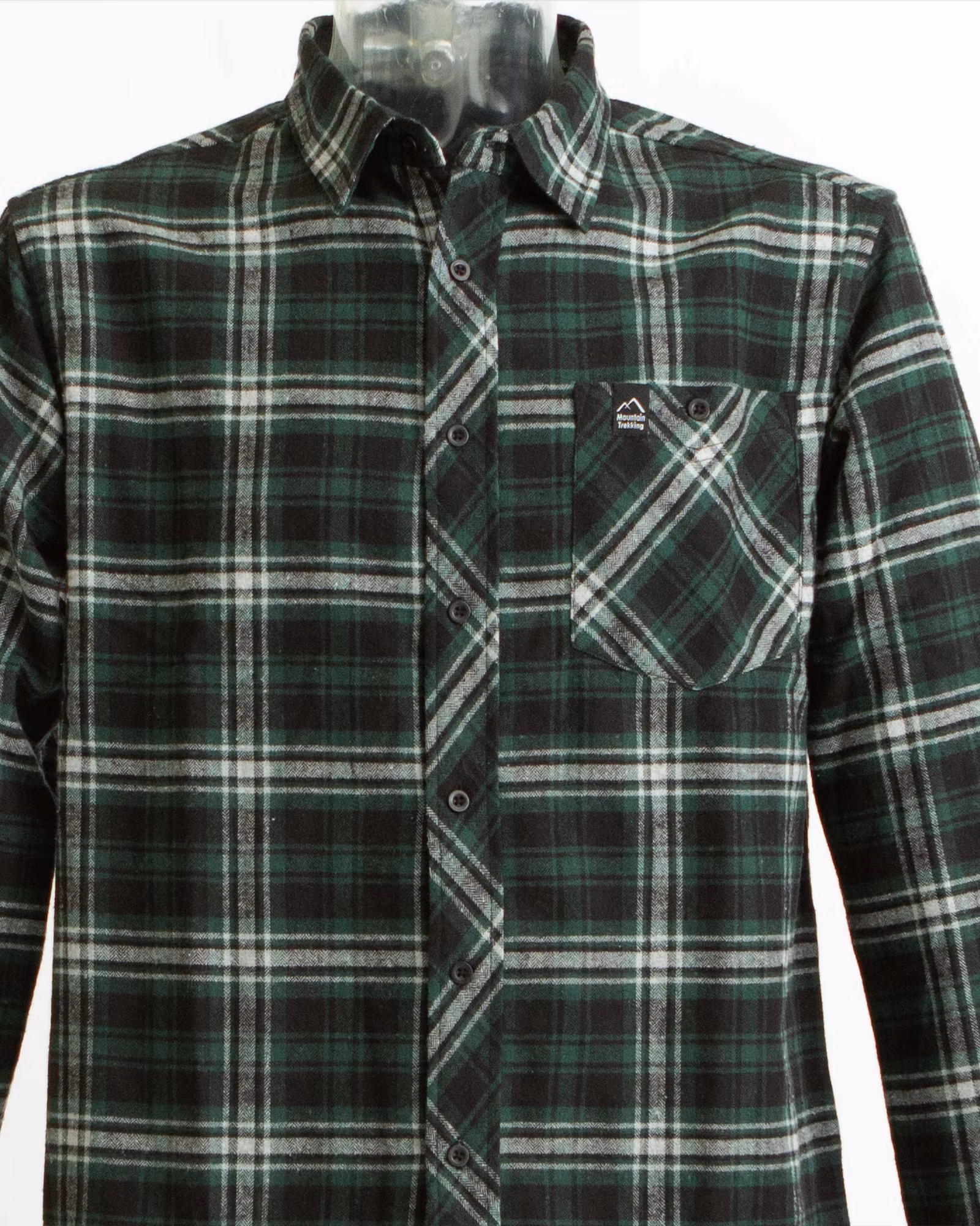 Slitstark Flanell Herrskjorta - Grön (M–3XL)