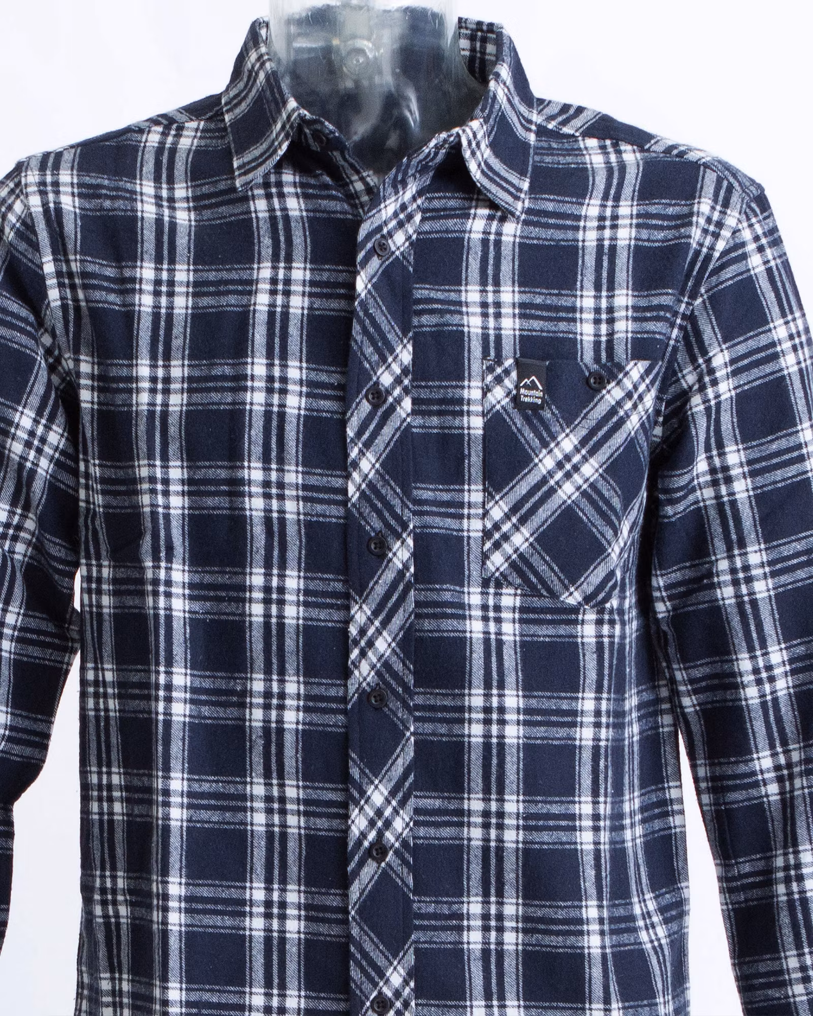 Slitstark Flanell Herrskjorta - Blå (M–3XL)