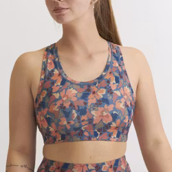 Sports Bra Aerobic, Teal Flow Comb