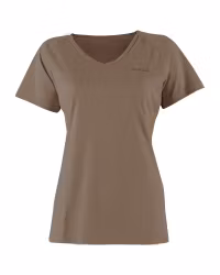 Tränings T-shirt V-neck – Dam Mocca