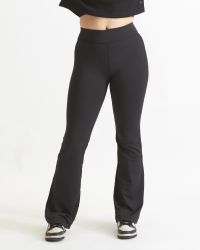 Stretch Flared Tights Dam - Svart (XS-XL)