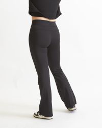 Stretch Flared Tights Dam – Svart