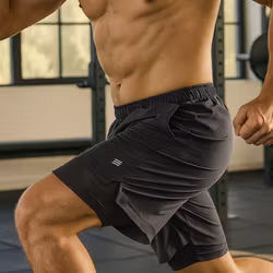 Gym Shorts 4-Way Stretch Herr – Svart | Oxide Sportswear