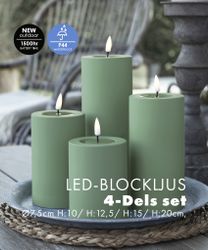 Utomhus LED-Ljuspaket Ø 7,5cm - Grön