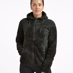 Softpile Fleece Hoodie Dam - Mörkgrön