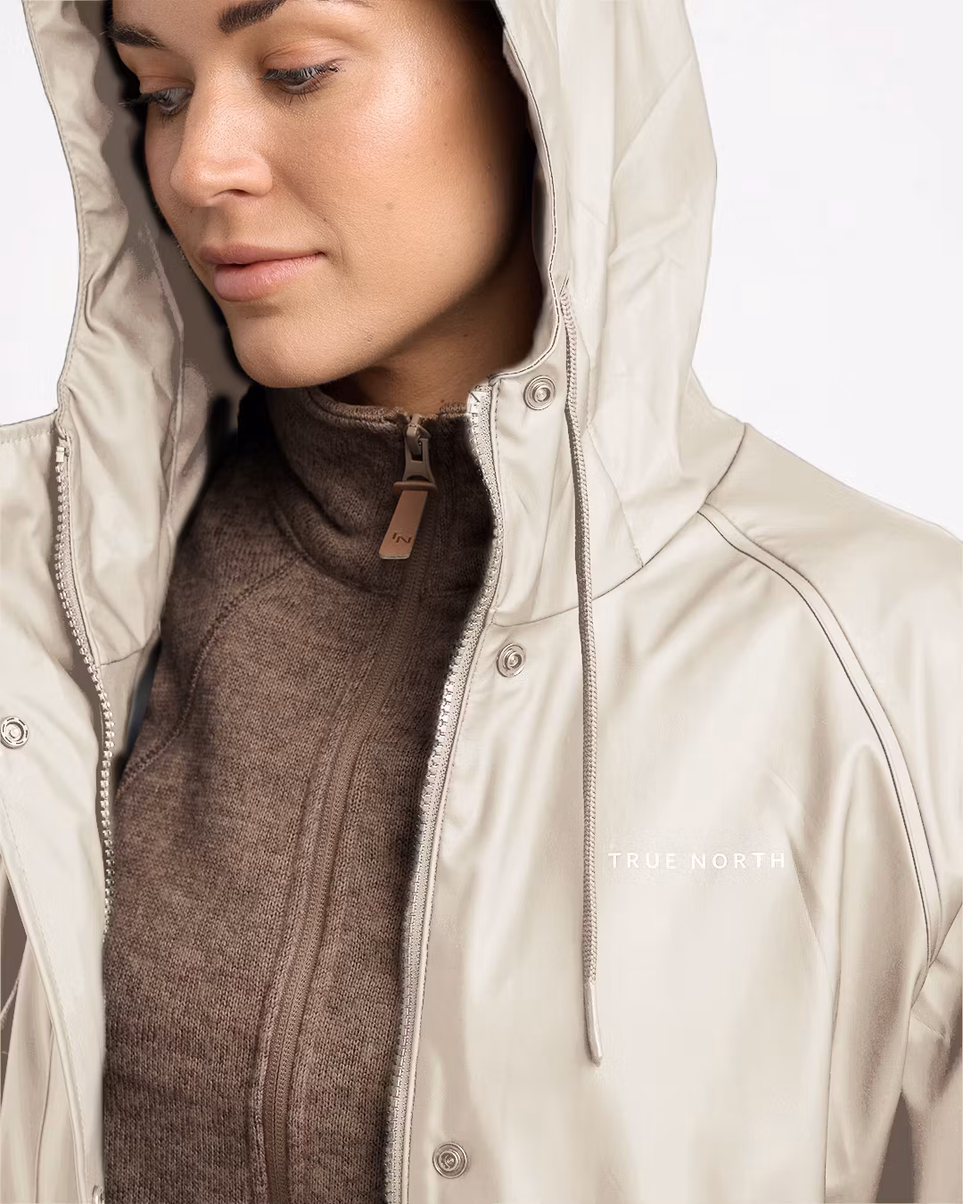 Regnjacka PU Mid-Coat  Dam, Beige
