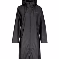 Regnkappa PU Long-Coat Dam, Svart