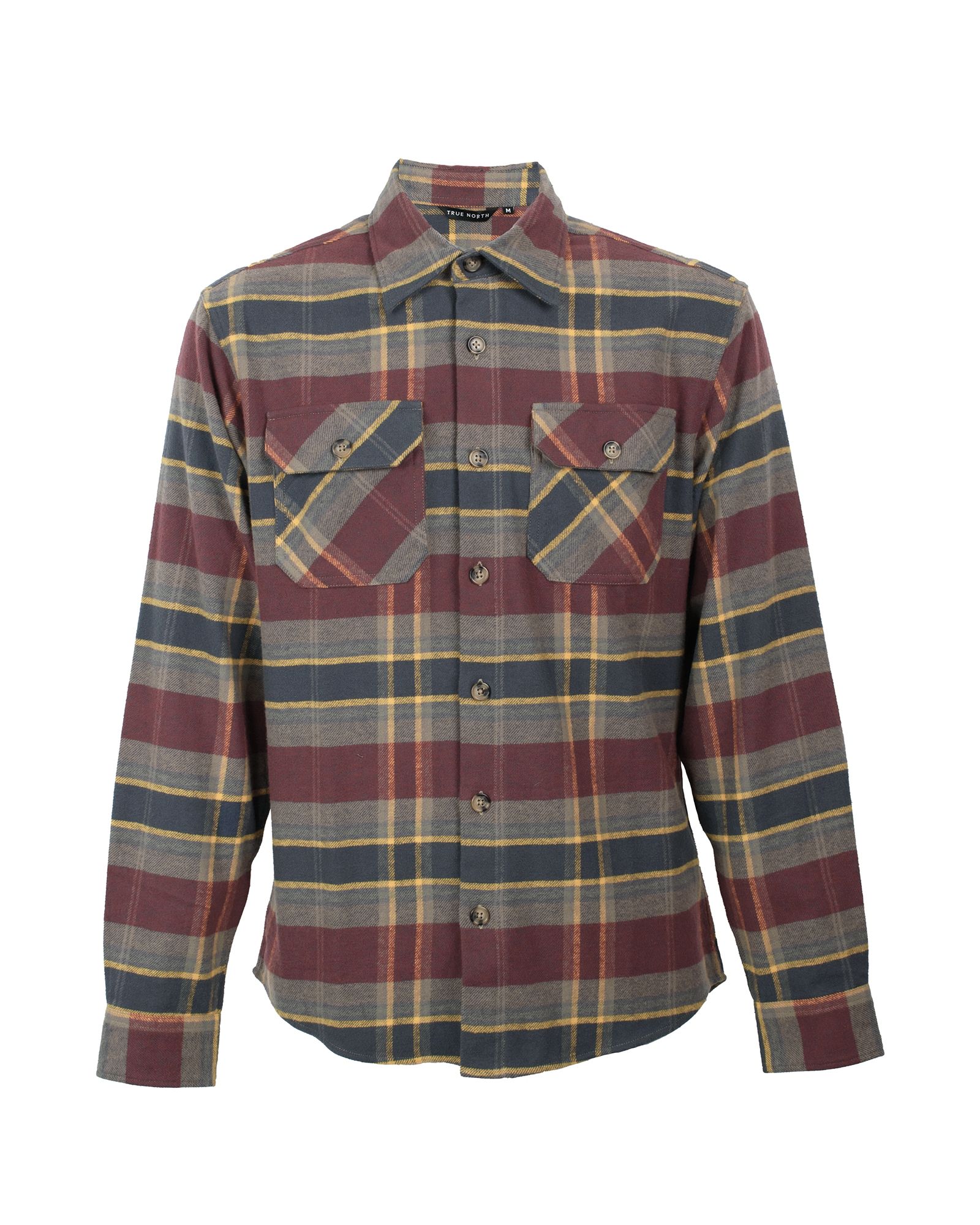 Skjorta Heavy Flanell Herr, Marron-Comb