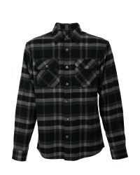 Skjorta Heavy Flanell Herr, Svart-Comb