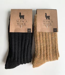 Alpaca/Merino Ullstrumpor, Ocra-Nero