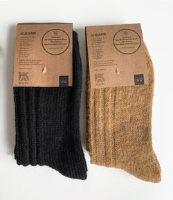 Alpaca/Merino Ullstrumpor, Ocra-Nero