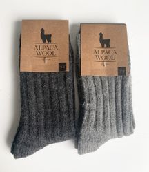 Alpaca/Merino Ullstrumpor, Grismedio-Antacit