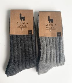 Alpaca/Merino Ullstrumpor, Grismedio-Antacit