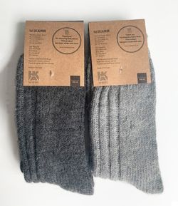Alpaca/Merino Ullstrumpor, Grismedio-Antacit