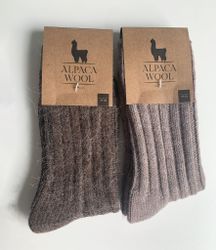 Alpaca/Merino Ullstrumpor, Camello-Moro