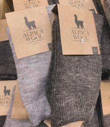 Alpackaull Frottéstickade Sockar, Camello-Moro 2-Pack
