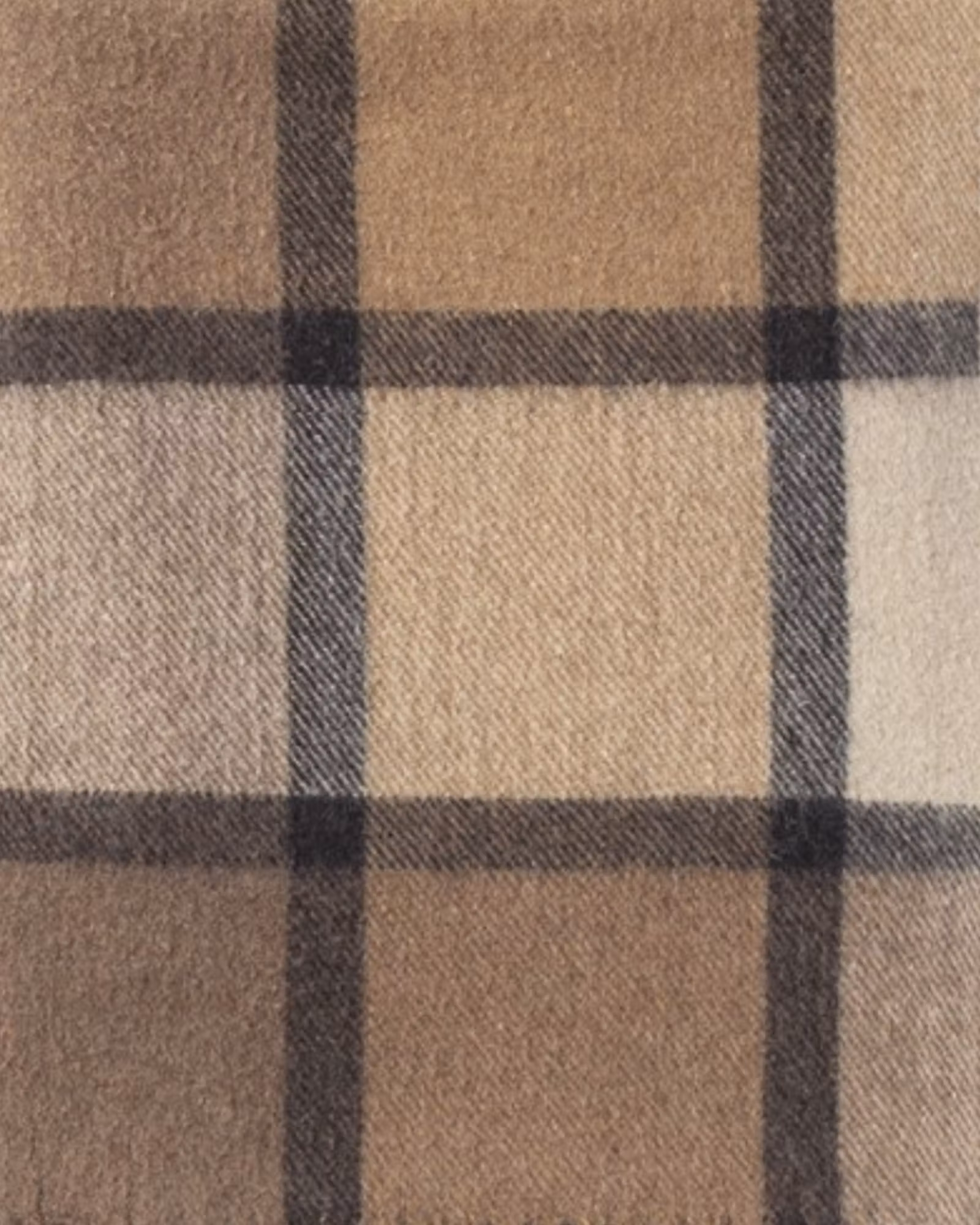 Ullpläd Glencheck Rut vävd 130 x 200cm - Beige/Brun