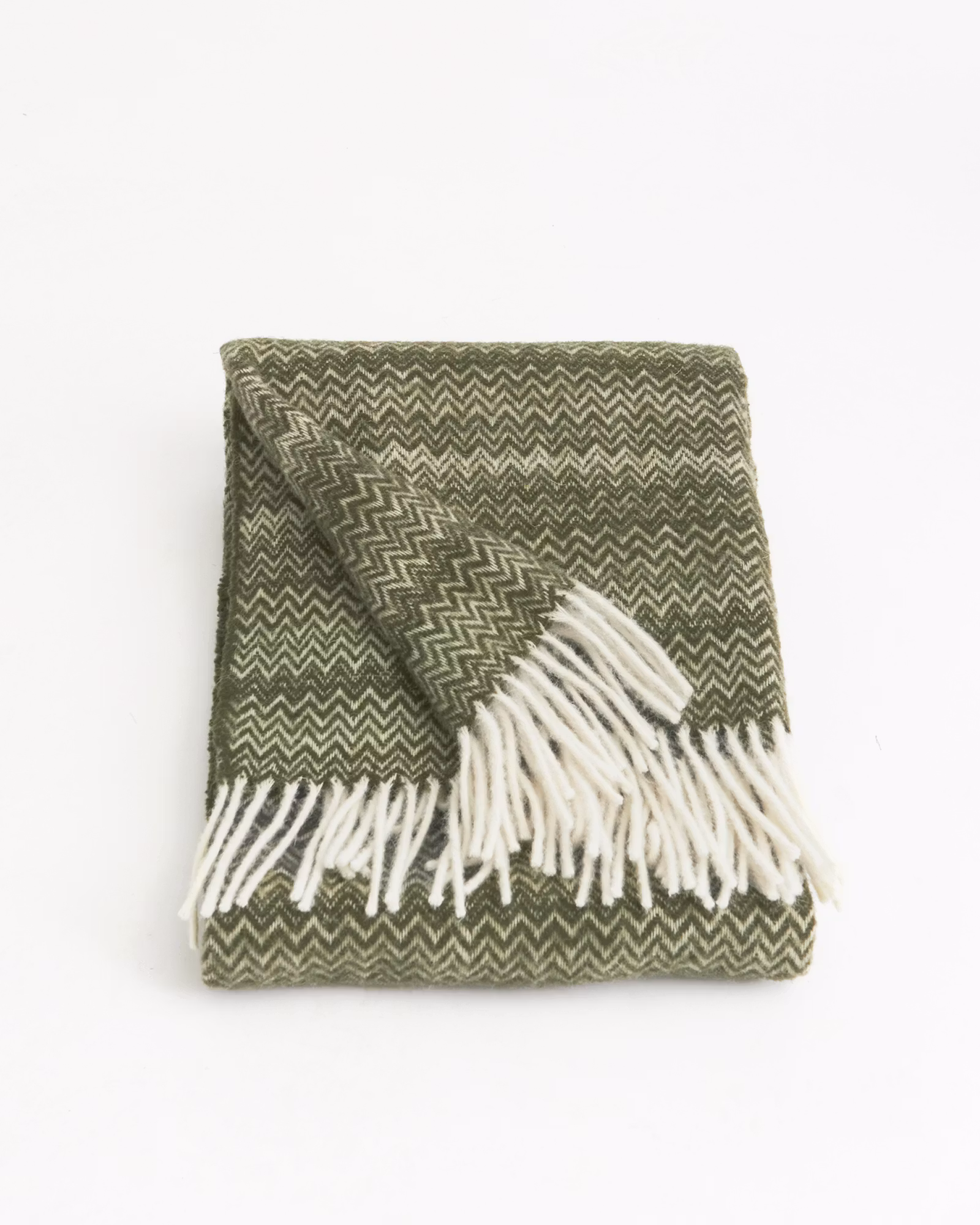 Ullpläd Woven 130x170cm, Green