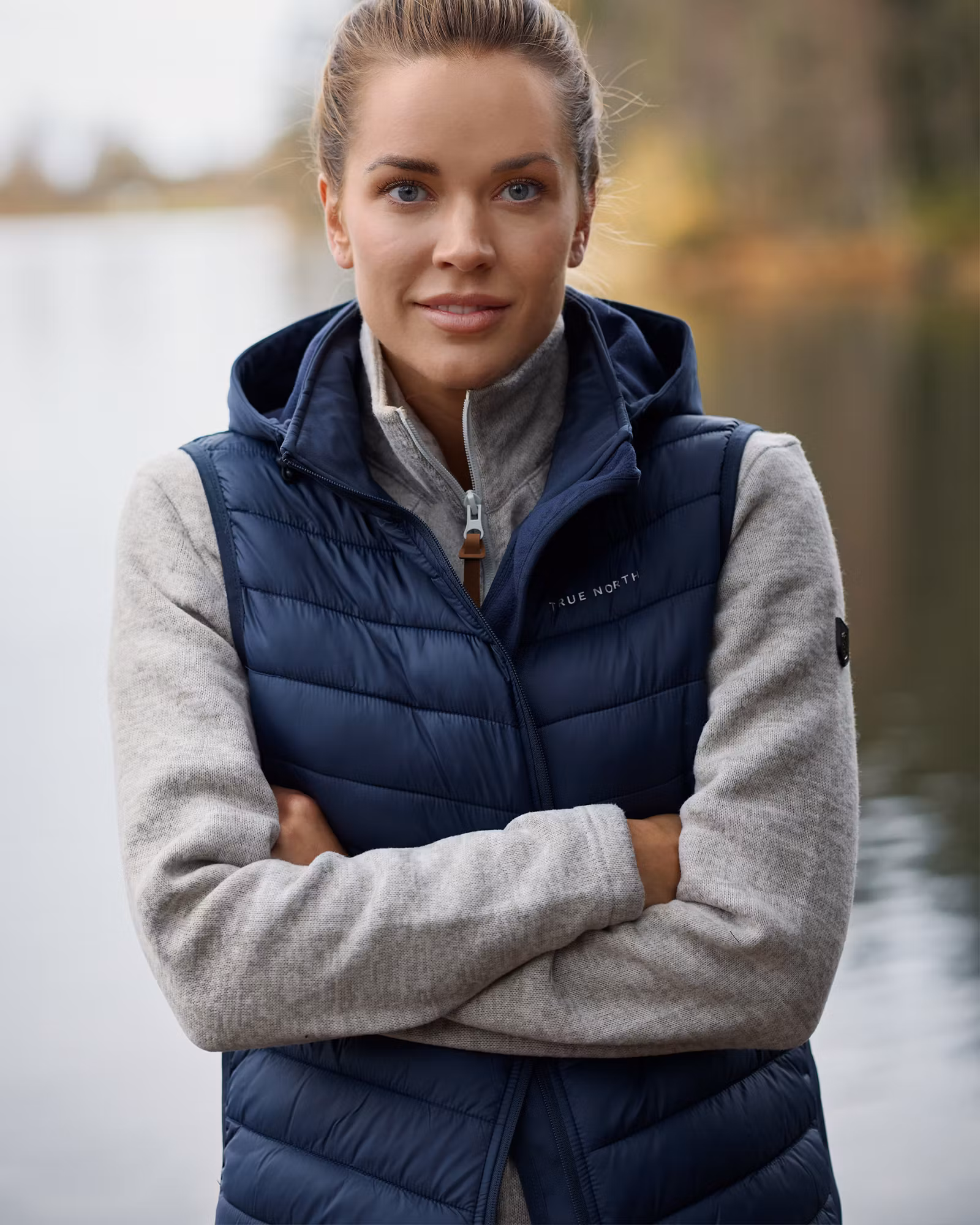 Väst Softshell-Hybrid Dam, Ink-Blue