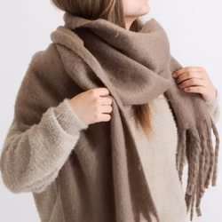 Oversized Scarf – Walnut