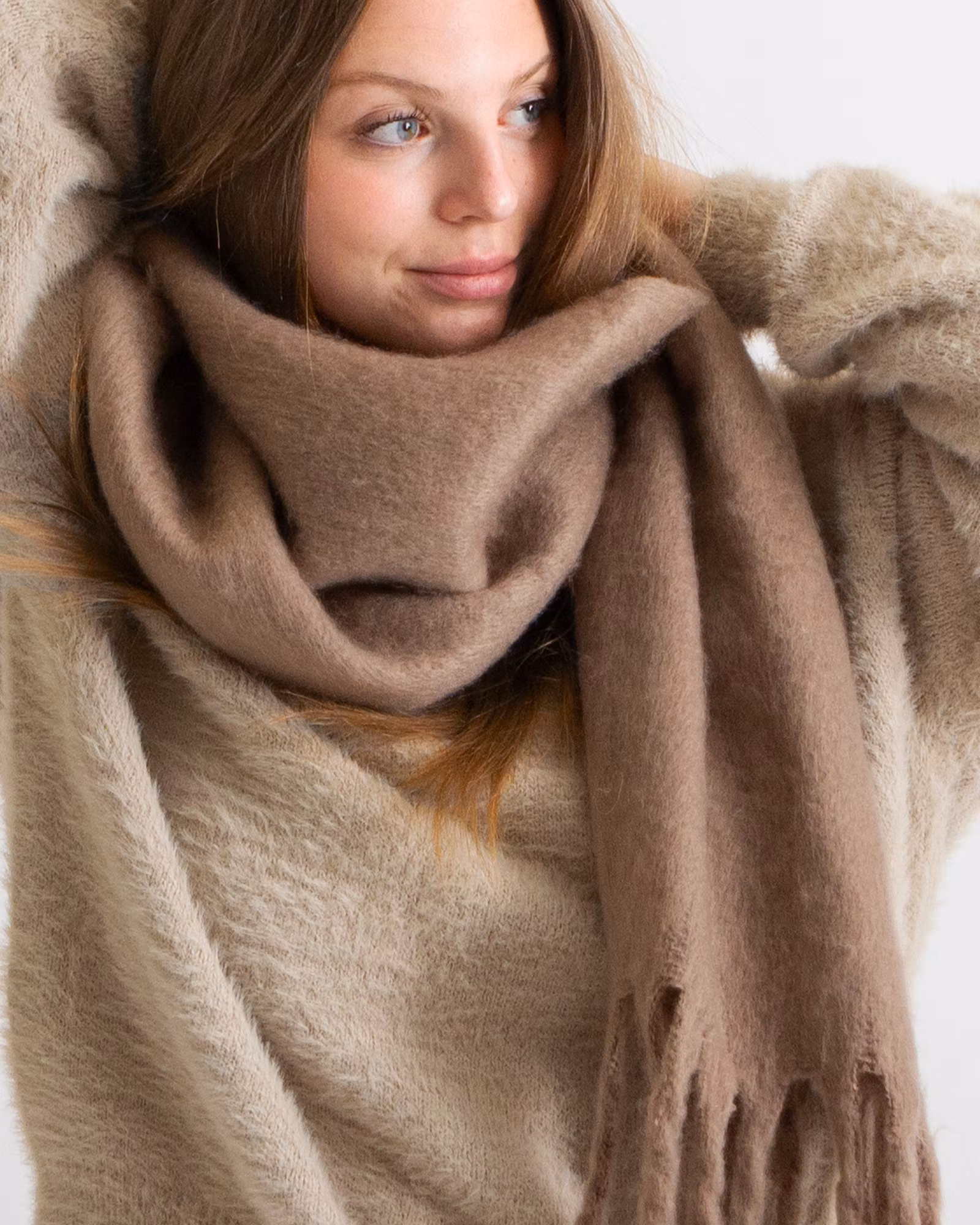 Oversized Scarf – Walnut