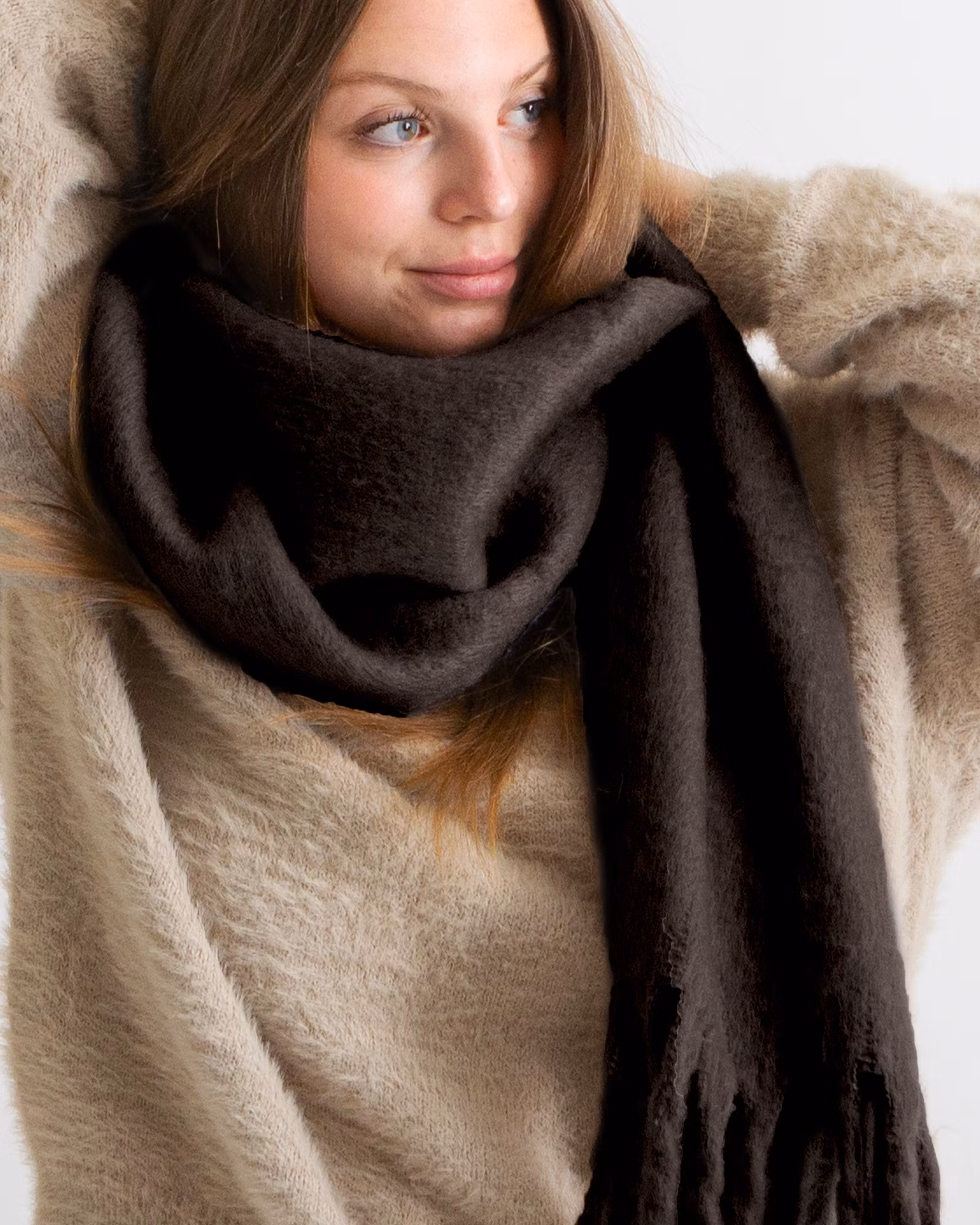 Oversized Scarf – Svart