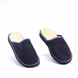 SÄLEN Fårskinn Slippers, Marinblå