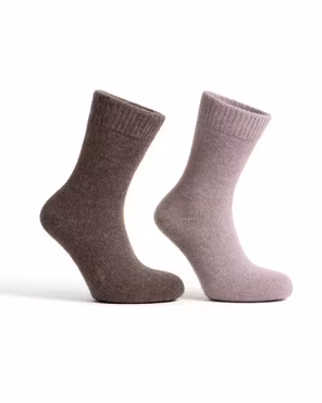 Alpacka Sockor, Camello-Moro 2-Pack