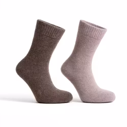 Alpacka Sockor, Camello-Moro 2-Pack