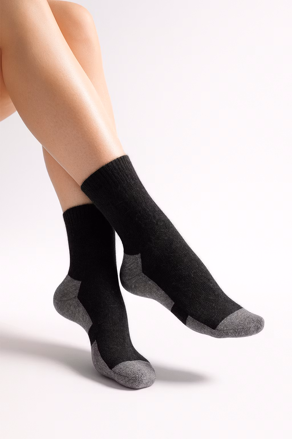 Merinoull Hiking Socks, Svart/Grå 3-Par