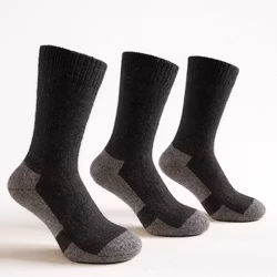 Merinoull Hiking Socks, Svart/Grå 3-Par