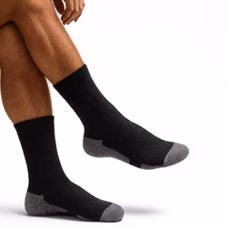 Merinoull Hiking Socks, Svart/Grå 3-Par